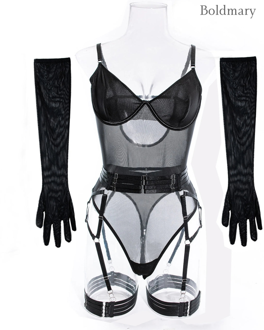 Bordeaux Velvet-Touch Mesh Set