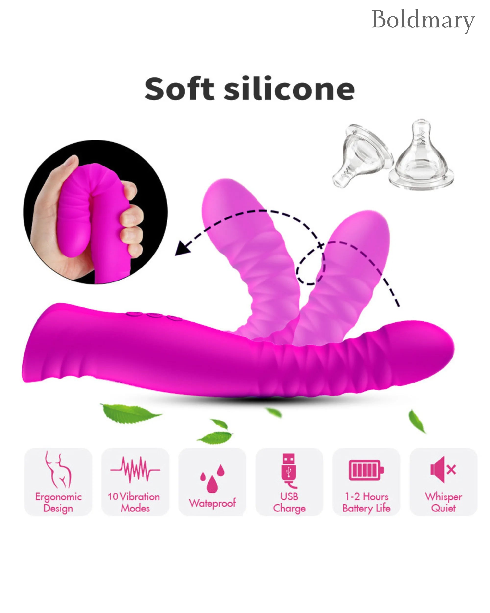 SculptCurve Rechargeable Threaded Silicone Vibrator